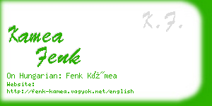 kamea fenk business card